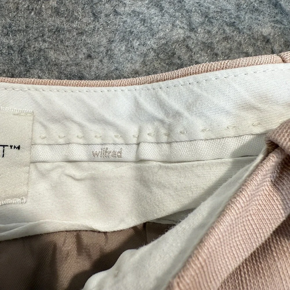 Wilfred Effortless Pants Womens‎ 2 Linen Blend Wide Leg Pleated Rose Pink